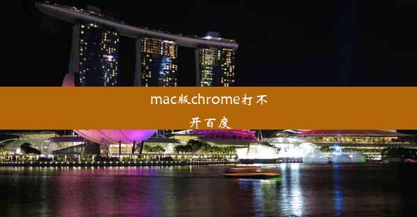 mac版chrome打不开百度