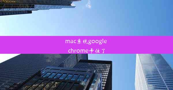 mac系统google chrome卡住了