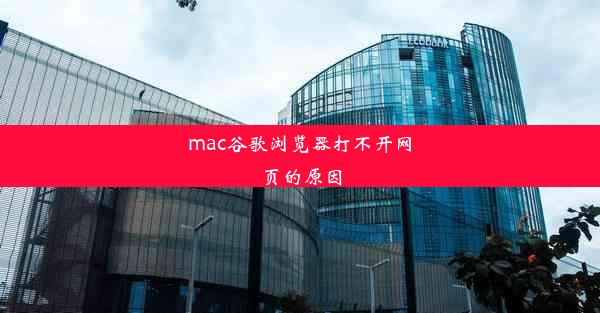 mac谷歌浏览器打不开网页的原因