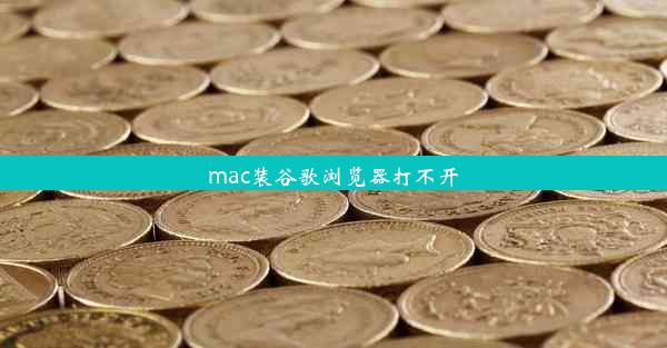 mac装谷歌浏览器打不开