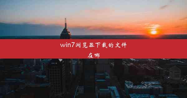 win7浏览器下载的文件在哪