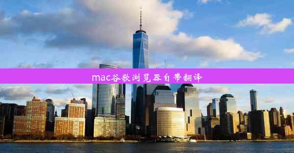 mac谷歌浏览器自带翻译