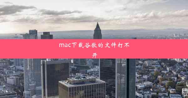 mac下载谷歌的文件打不开