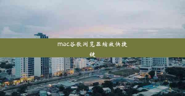 mac谷歌浏览器缩放快捷键