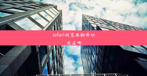 safari浏览器翻译功能在哪