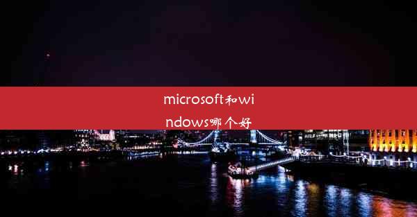 microsoft和windows哪个好