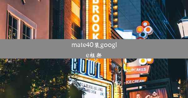 mate40装google框架