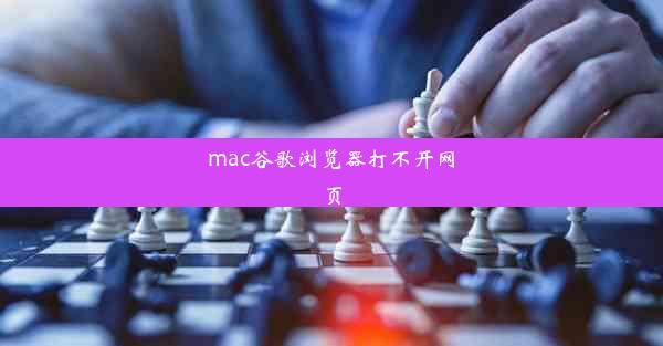 mac谷歌浏览器打不开网页