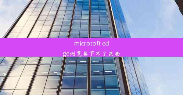 microsoft edge浏览器下不了东西