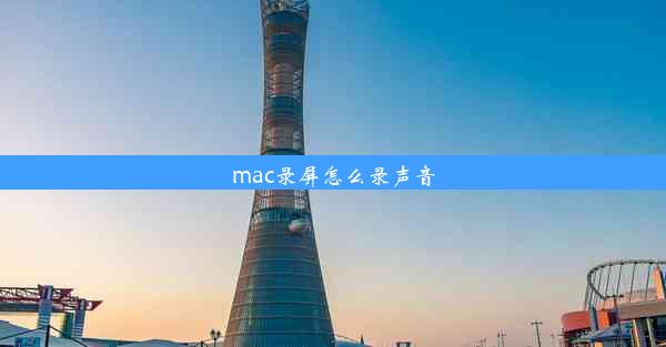 mac录屏怎么录声音