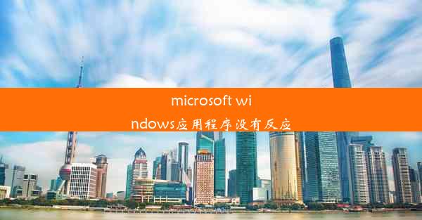 microsoft windows应用程序没有反应