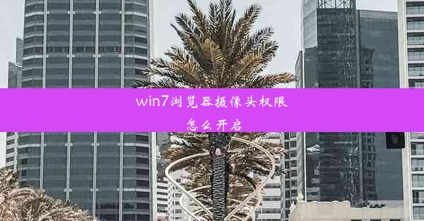 win7浏览器摄像头权限怎么开启