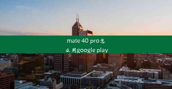 mate 40 pro怎么用google play