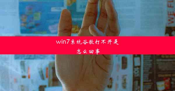 win7系统谷歌打不开是怎么回事