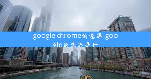 google chrome的意思-google的意思是什