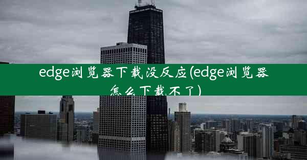 edge浏览器下载没反应(edge浏览器怎么下载不了)