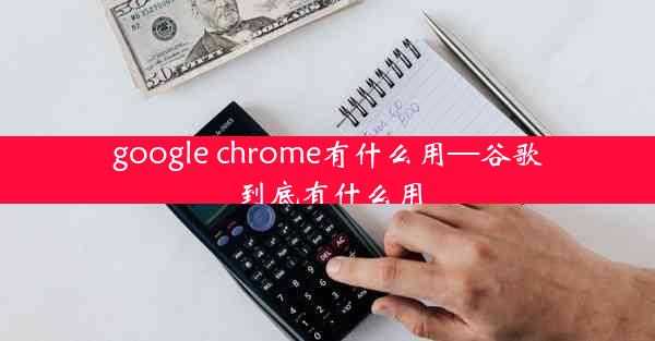 google chrome有什么用—谷歌到底有什么用