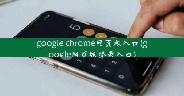 google chrome网页版入口(google网页版登录入口)