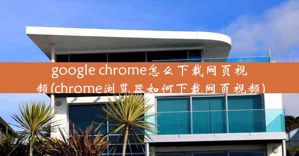 google chrome怎么下载网页视频(chrome浏览器如何下载网页视频)