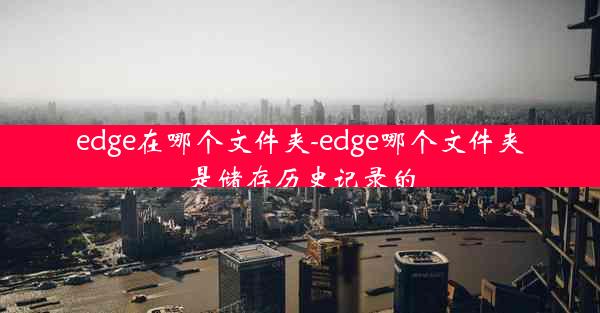 edge在哪个文件夹-edge哪个文件夹是储存历史记录的