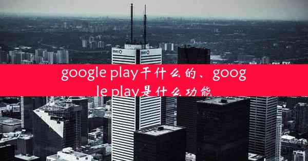 google play干什么的、google play是什么功能