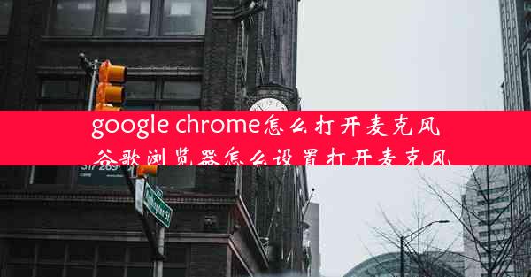 google chrome怎么打开麦克风_谷歌浏览器怎么设置打开麦克风